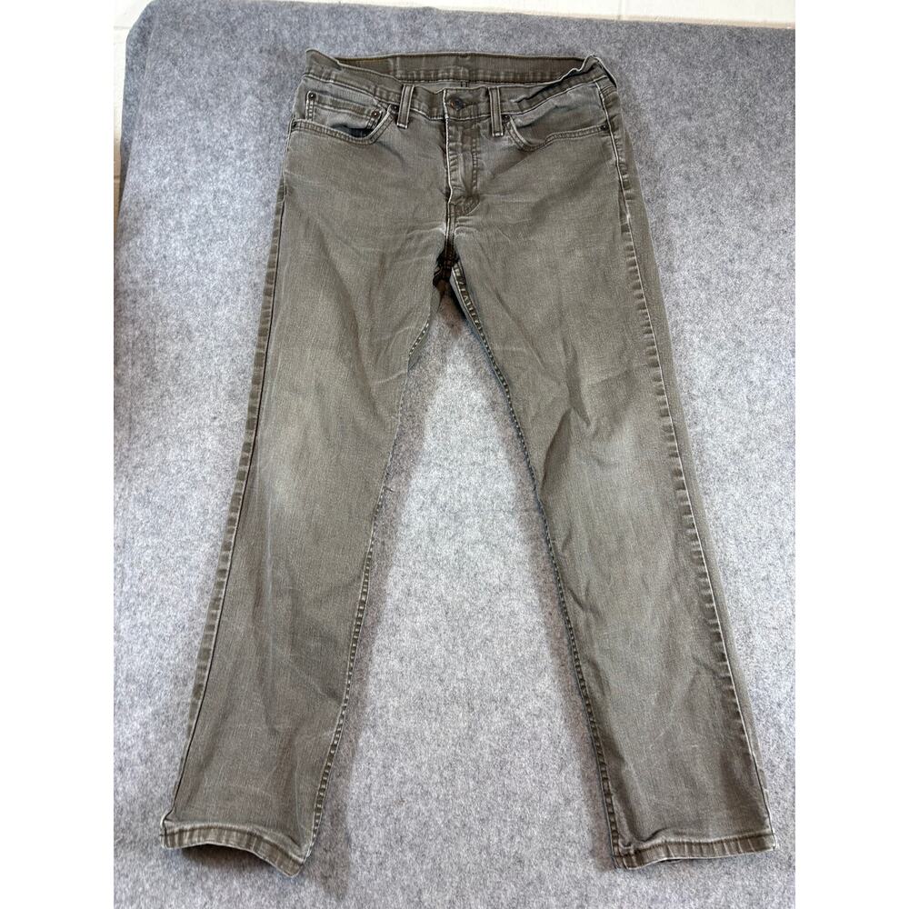 Levis 511 Jeans Mens 34x30 Gray Denim Slim Fit Straight Leg Low Rise Streetwear